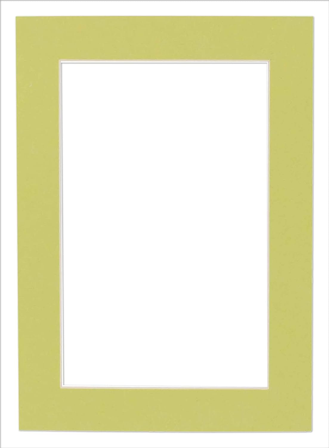 8.5x11 Mat Bevel Cut for 7x9 Photos - Acid Free Pistachio Green Precut Matboard - For Pictures, Photos, Framing - 4-ply Thickness