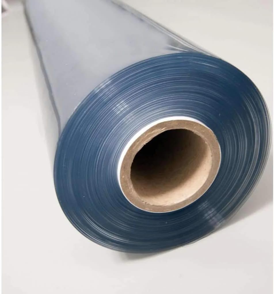 Metro Screenworks Clear Vinyl Roll (Partial) - Marine Grade Vinyl 60 Gauge Sheet - 54-in x 15 Yards - Double Polished Heavy Duty Plastic Sheeting for Windows, Boats, Greenhouse, & More