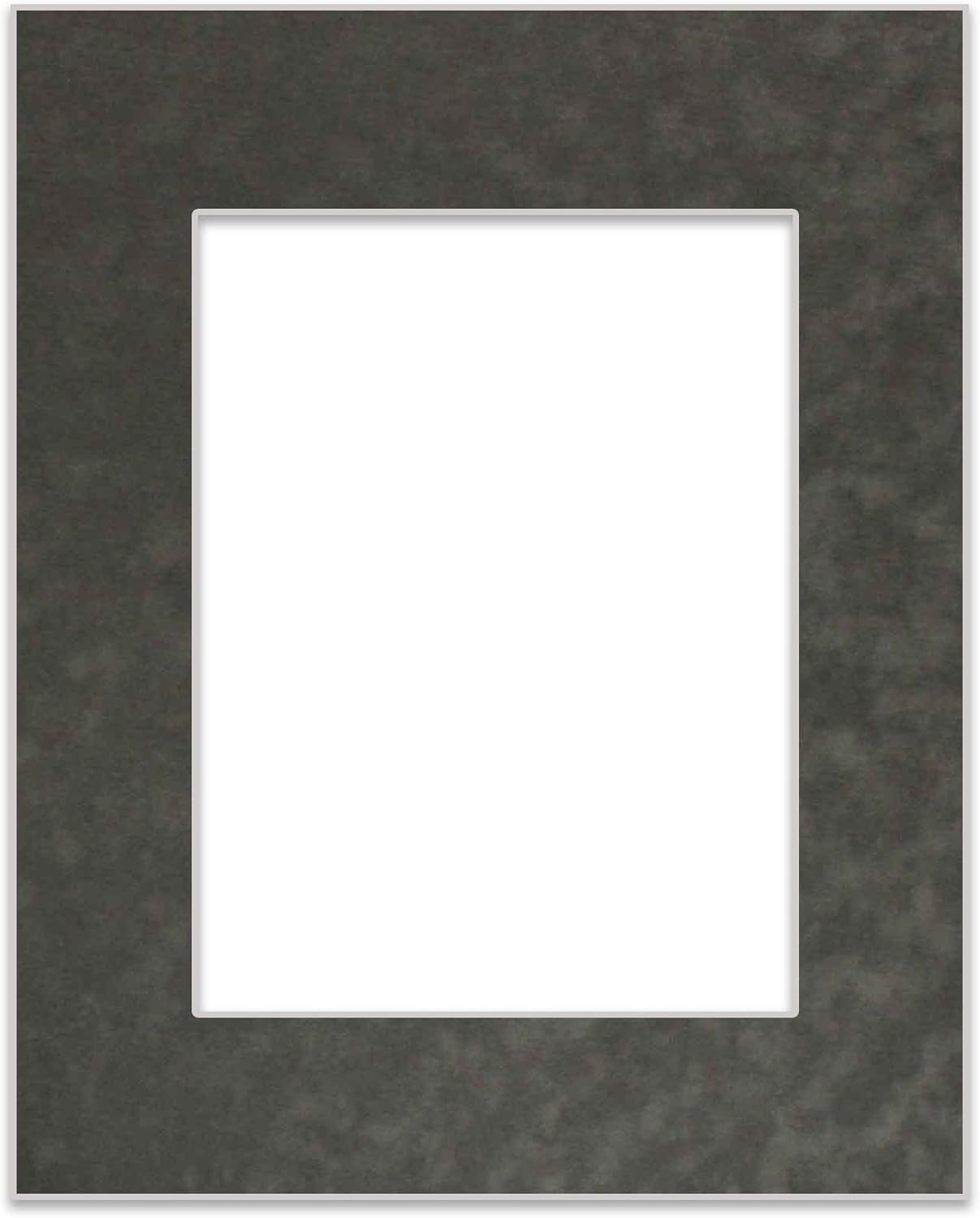 Pack of 25 Acid Free 8.5x11 Mats Bevel Cut for 7x9 Photos - Dark Grey Suede Precut Matboards For Pictures, Photos, Framing - 4-ply Thickness