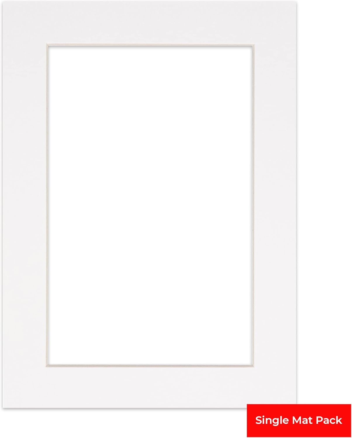 6x8 Mat for 8x10 Frame - Precut Mat Board Acid-Free White 6x8 Photo Matte Made to Fit a 8x10 Picture Frame, Premium Matboard for Family Photos, Show Kits, Art, Picture Framing, Pack of 1 Mat