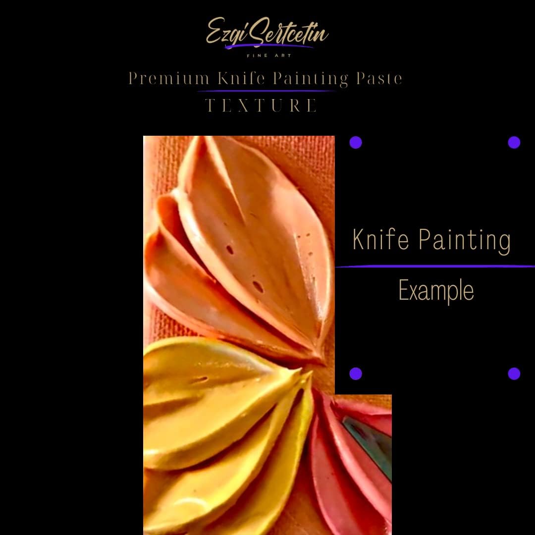 Premium Palette Knife Painting Paste|Texture Paste|Authentic Bright Colors|Ready to Use|Easy to Apply| 6oz (Clementine Orange)