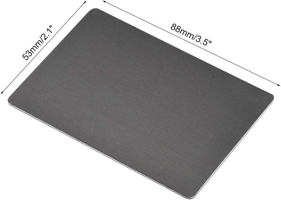 uxcell Blank Metal Card 88x53x1mm Anodized Aluminum Plate for DIY Laser Printing Engraving Black 5 Pcs