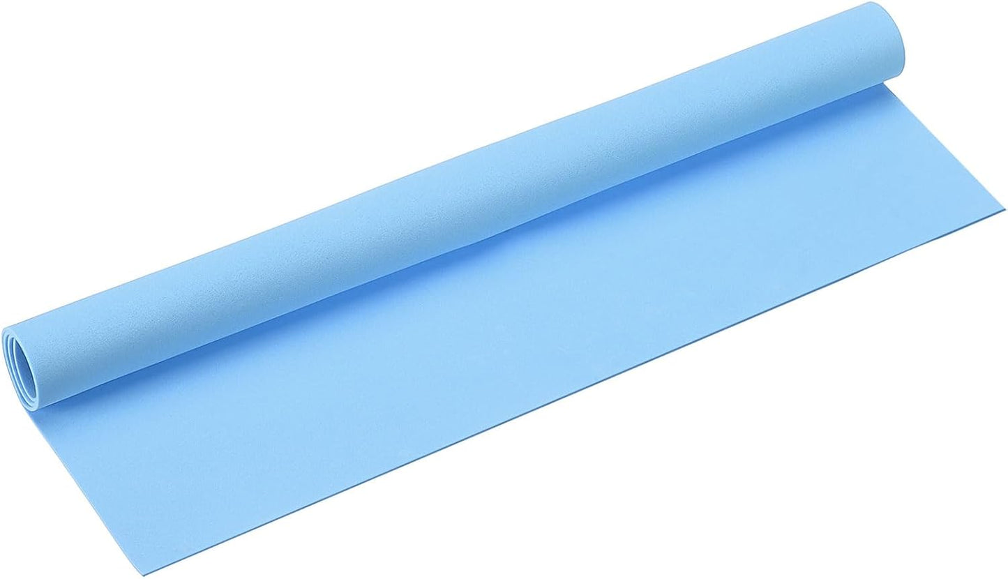 MECCANIXITY Foam Sheets Crafts 35x19 Inch 1mm EVA Craft Foam Paper Foam Sheets for Crafts Projects DIY Cosplay Modeling, Light Blue