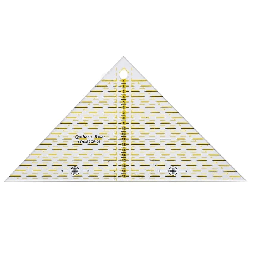 HONEYSEW Quilting Templates Acrylic Sewing Ruler with Non-Slip Rings for Quilting and Sewing Fabric Cutting Angles Rectangle Ruler (6PCS Set)