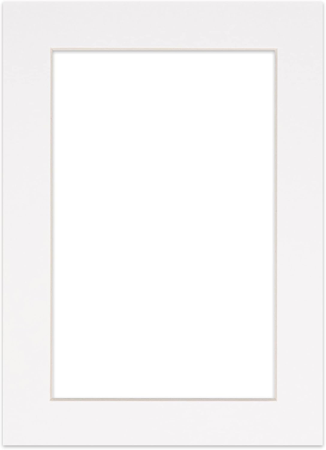 6x8 Mat for 8x10 Frame - Precut Mat Board Acid-Free White 6x8 Photo Matte Made to Fit a 8x10 Picture Frame, Premium Matboard for Family Photos, Show Kits, Art, Picture Framing, Pack of 25 Mats