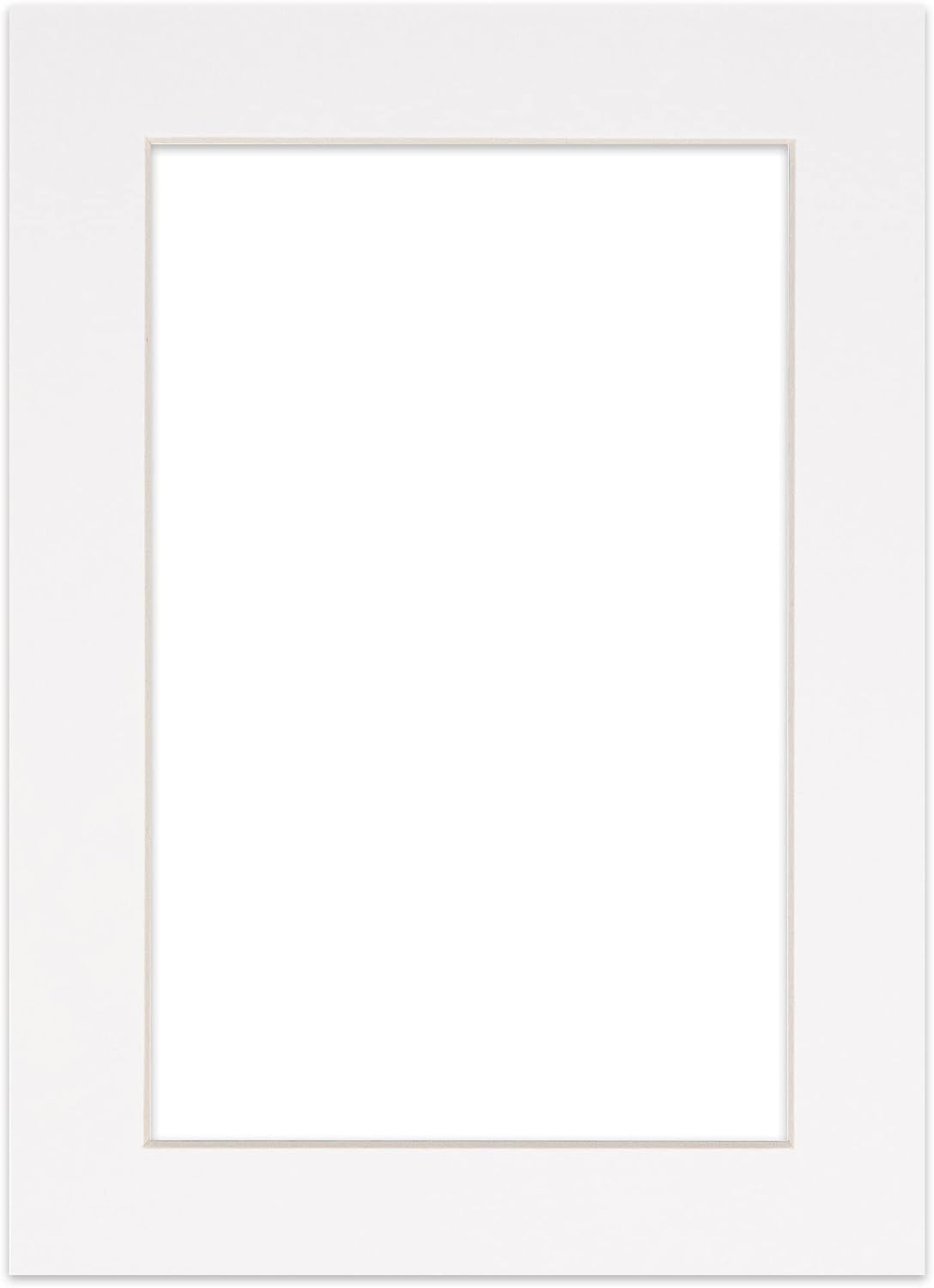 5.5x8.5 White Mat for 8.5x11 Frame - Precut Mat Board Acid-Free White 5.5x8.5 Photo Matte For a 8.5x11 Picture Frame, for Family Photos, Show Kits, Art, Picture Framing, Pack of 10 Mats
