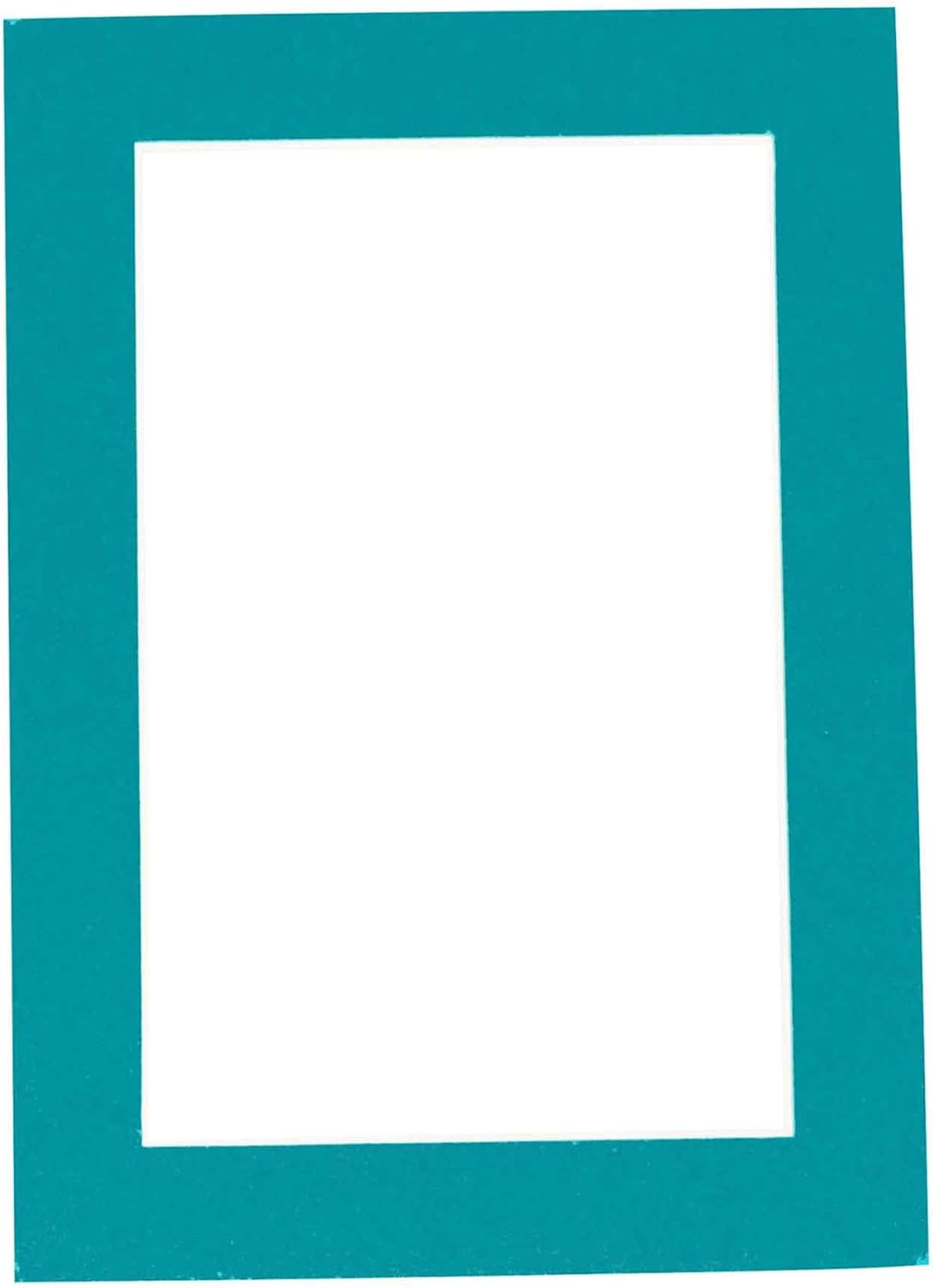 Pack of 25 Acid Free 8x10 Mats Bevel Cut for 5.5x8.5 Photos - Teal Blue Precut Matboards With Backing Boards and Clear Photo Mat Bags For Pictures, Photos, Framing - 4-ply Thickness