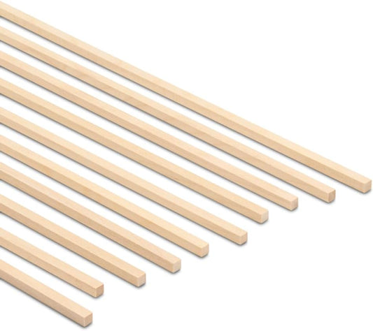 DIY Wooden Square Dowel Rod 3/16-inch x 36 Pack of 50 Hobby Wood Sticks for Crafts, Wood Trim & Architecture Model Making, by Woodpeckers