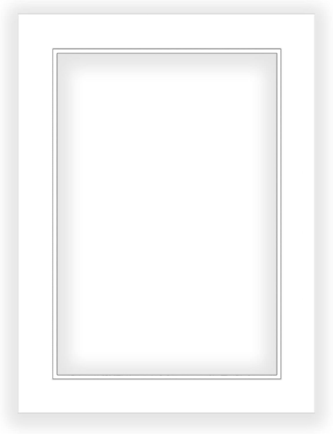 12x16 Mat for 8x12 Photo - Precut White on White Double Mat Picture Matboard for Frames Measuring 12 x 16 Inches - Bevel Cut Matte to Display Art Measuring 8 x 12 Inches - Acid Free ONE MAT