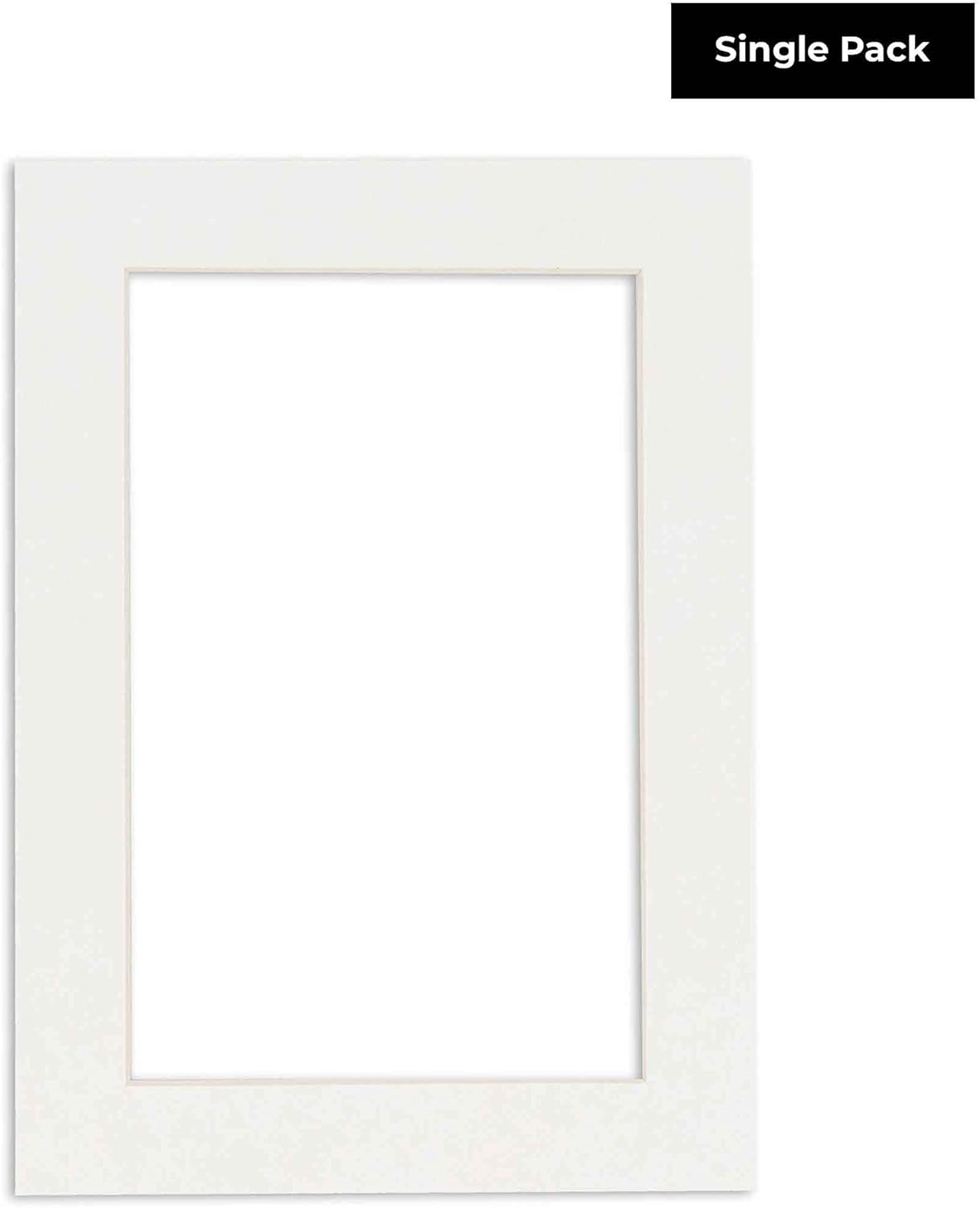 6x8 Mat for 8x10 Frame - Precut Mat Board Acid-Free Show Kit with Backing Board, and Clear Bags Textured White 6x8 Photo Matte Made to Fit a 8x10 Picture Frame Matboard for Framing, Pack of 1 Mat