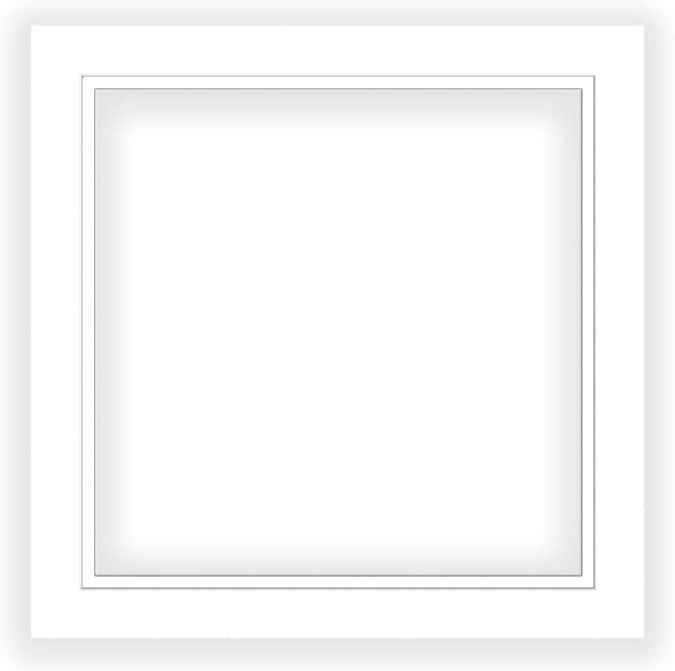 16x16 Mat for 8x8 Photo - Precut White on White Double Mat Picture Matboard for Frames Measuring 16 x 16 Inches - Bevel Cut Matte to Display Art Measuring 8 x 8 Inches - Acid Free ONE MAT