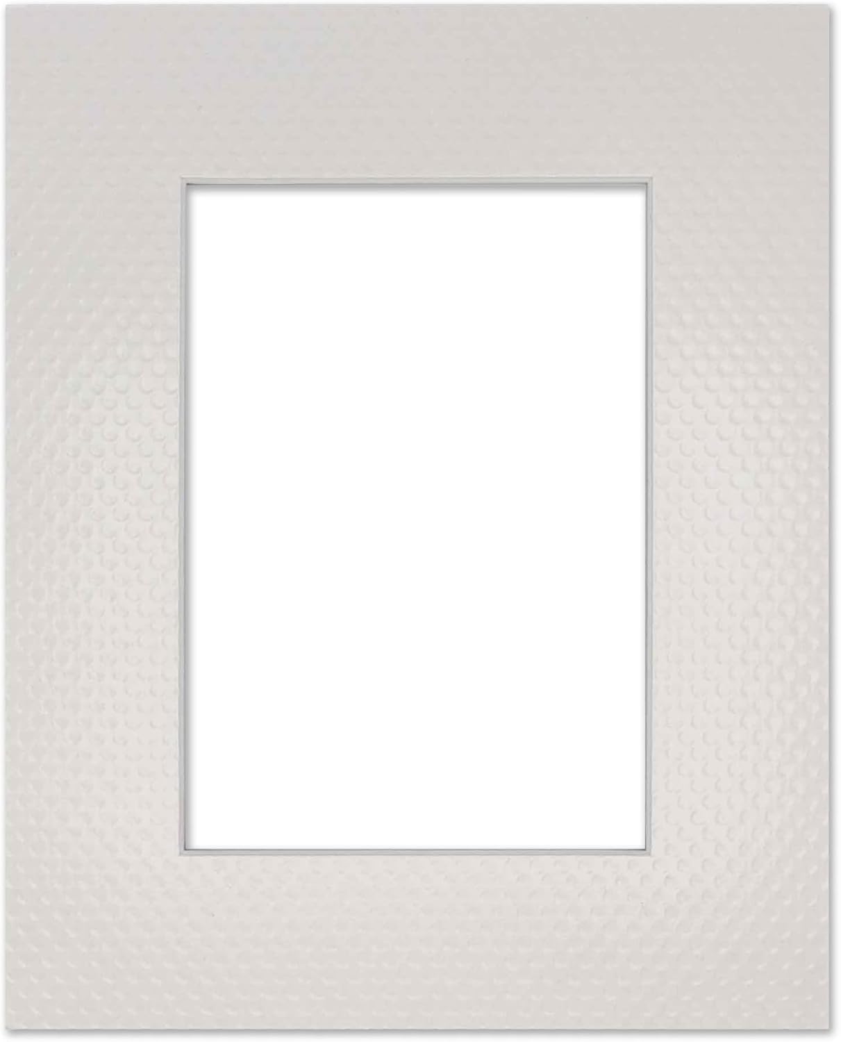 8x10 Mat Bevel Cut for 5x8 Photos - Acid Free Golf Ball Texture Precut Matboard - For Pictures, Photos, Framing - 4-ply Thickness