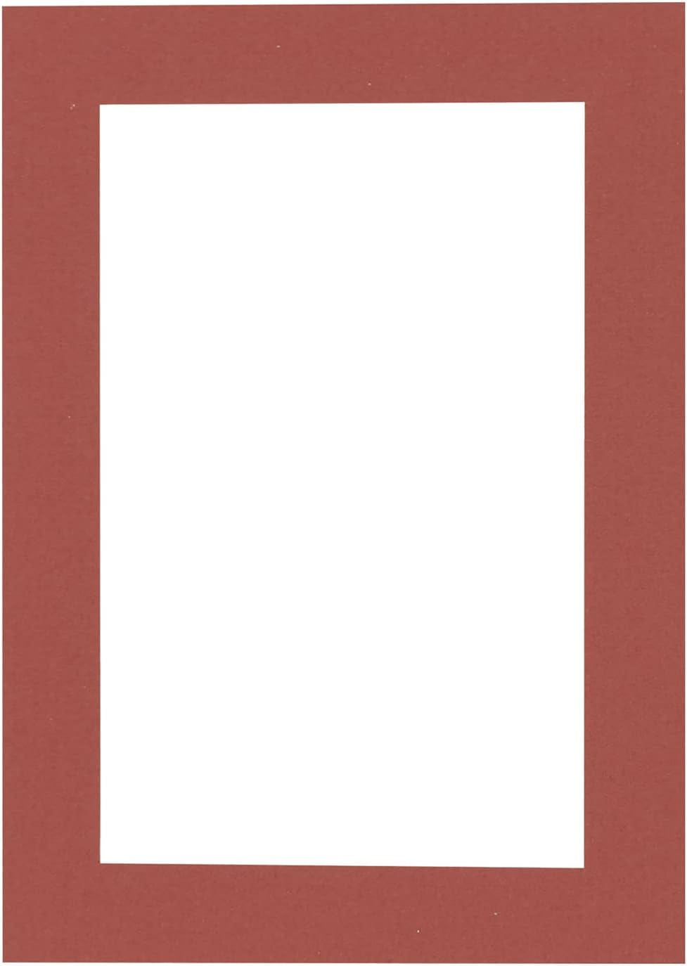 11x14 Mat Bevel Cut for 8.5x11 Photos - Acid Free Brick Red Precut Matboard With Backing Board and Crystal Clear, Self Seal Mat Bag - For Pictures, Framing - 4-ply Thickness