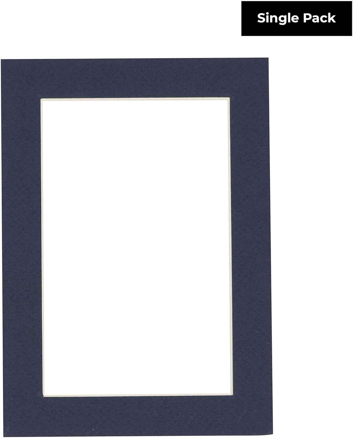 8x10 Mat Bevel Cut for 5.5x8.5 Photos - Acid Free Navy Precut Matboard - For Pictures, Photos, Framing - 4-ply Thickness