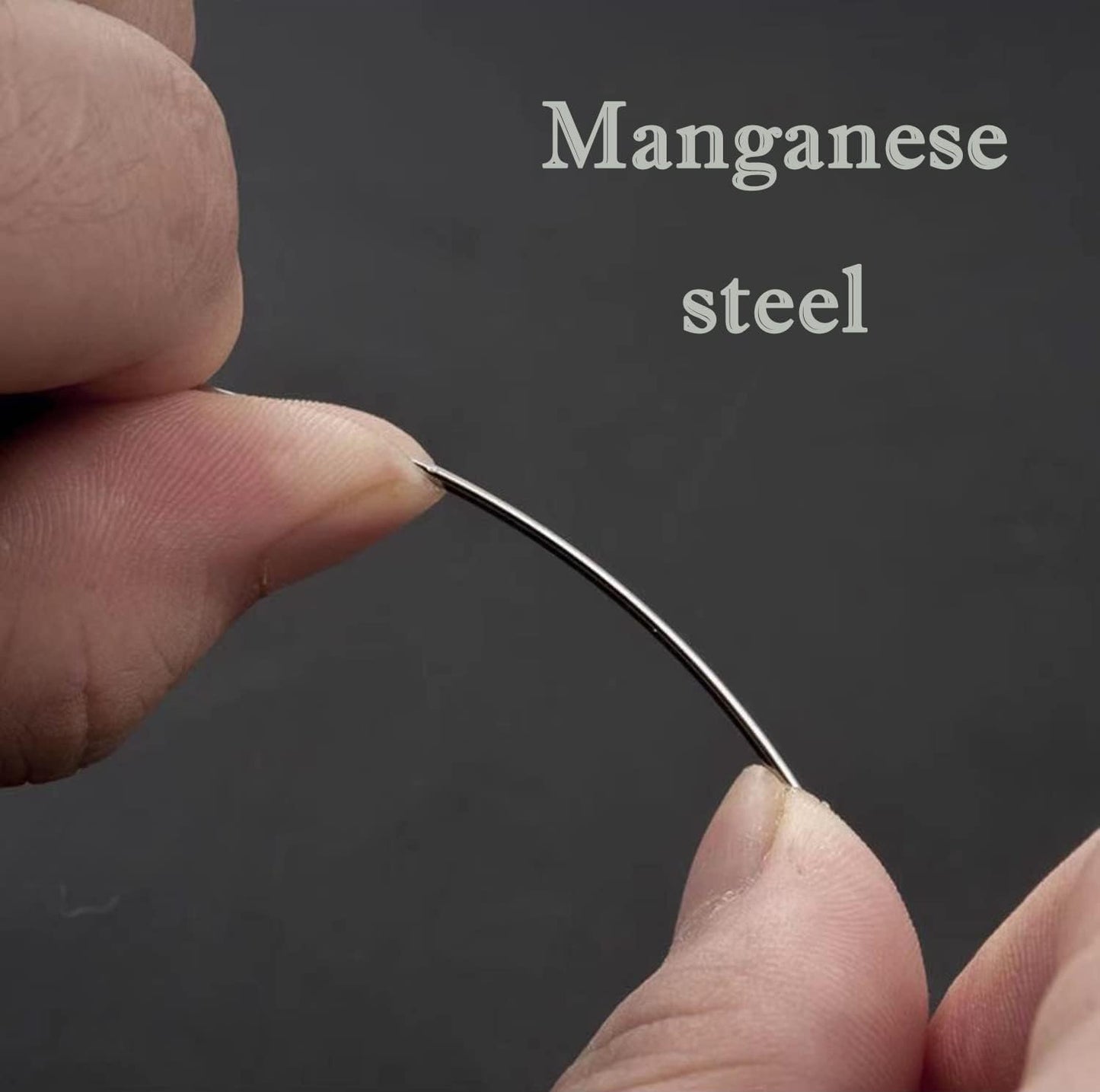 MJMP 4" Professional Upholstery Large Eye Long Needle Easy to Thread,Used for Furniture Weaving Leather Hand Sewing. (4")