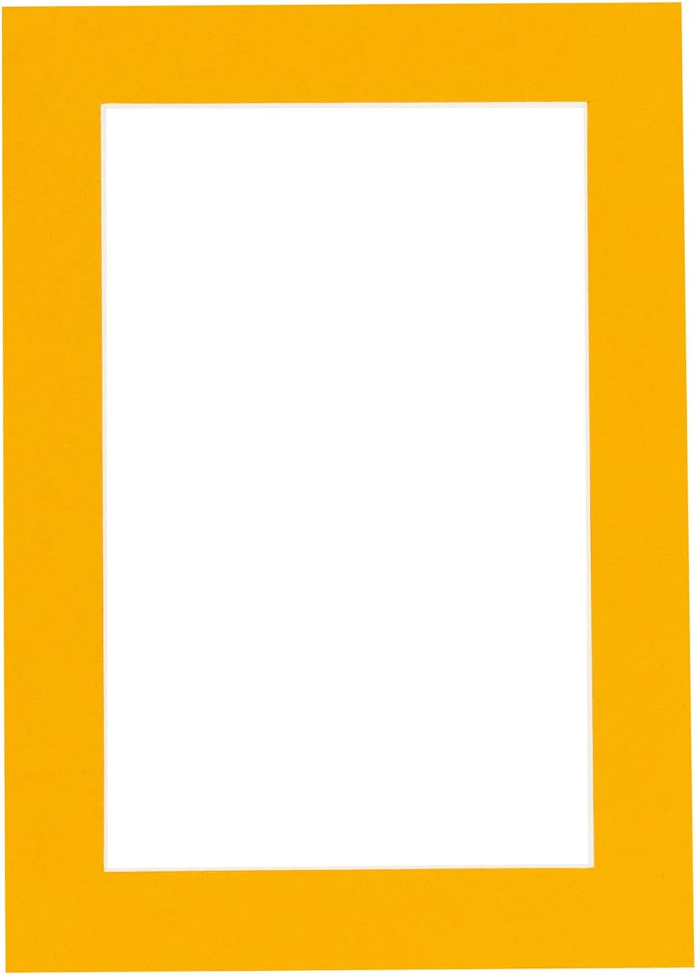 Poster Palooza 8x10 Mat Bevel Cut for 6x8 Photos - Acid Free Golden Orange Precut Matboard - For Pictures, Photos, Framing - 4-ply Thickness