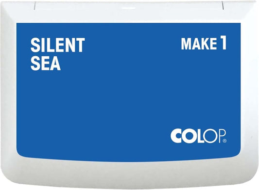 COLOP Make Series, Ink Stamp Pads, with Non-Toxic Premium Ink, Water-Based Acid-Free (Silent Sea, Make 1-1-15/16" x 3-1/2")