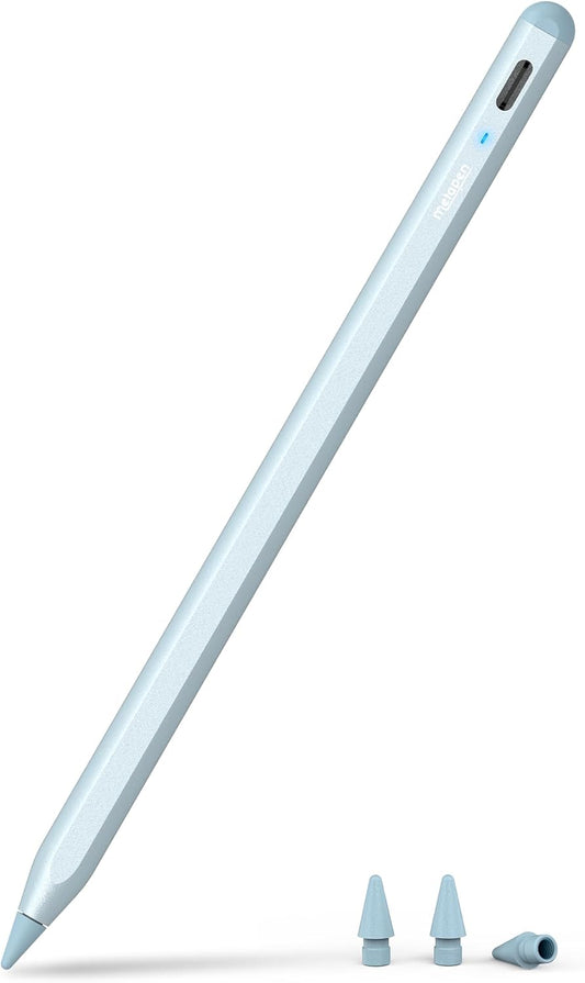 Metapen Pencil A8 for Apple iPad 2018-2025, (2X Faster Charge), Tilt Sensitivity, Pixel Precision, Stylus Pen for iPad 11/10/9/8/7/6th Gen, Pro 12.9/11/13-inch M4, Air 3/4/5/M2/M3, Mini 5/6th, Blue