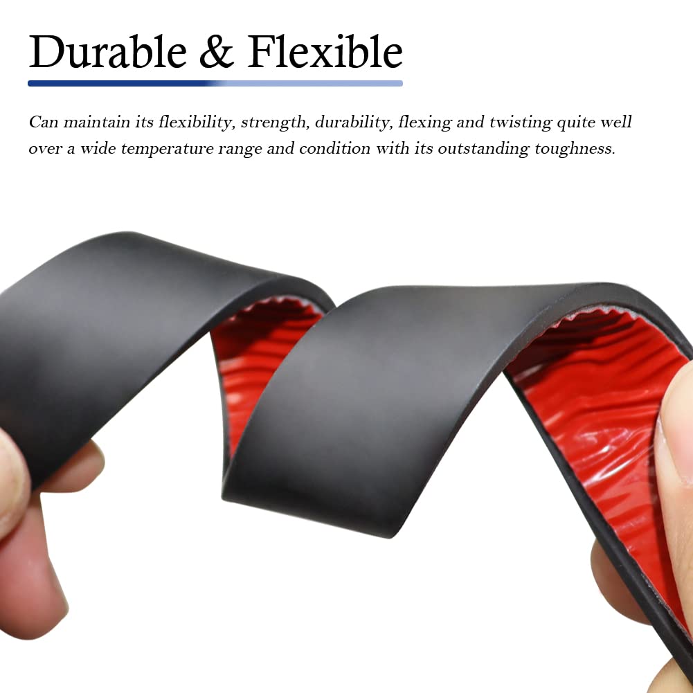 Neoprene Rubber Strips Self Adhesive Solid Rubber Sheets, Rolls & Strips for DIY Gaskets Crafts Pads Seals Warehouse Flooring Neoprene Sheet with Adhesive Backing (1" Wide x 1/8" Thick x 10' Long)