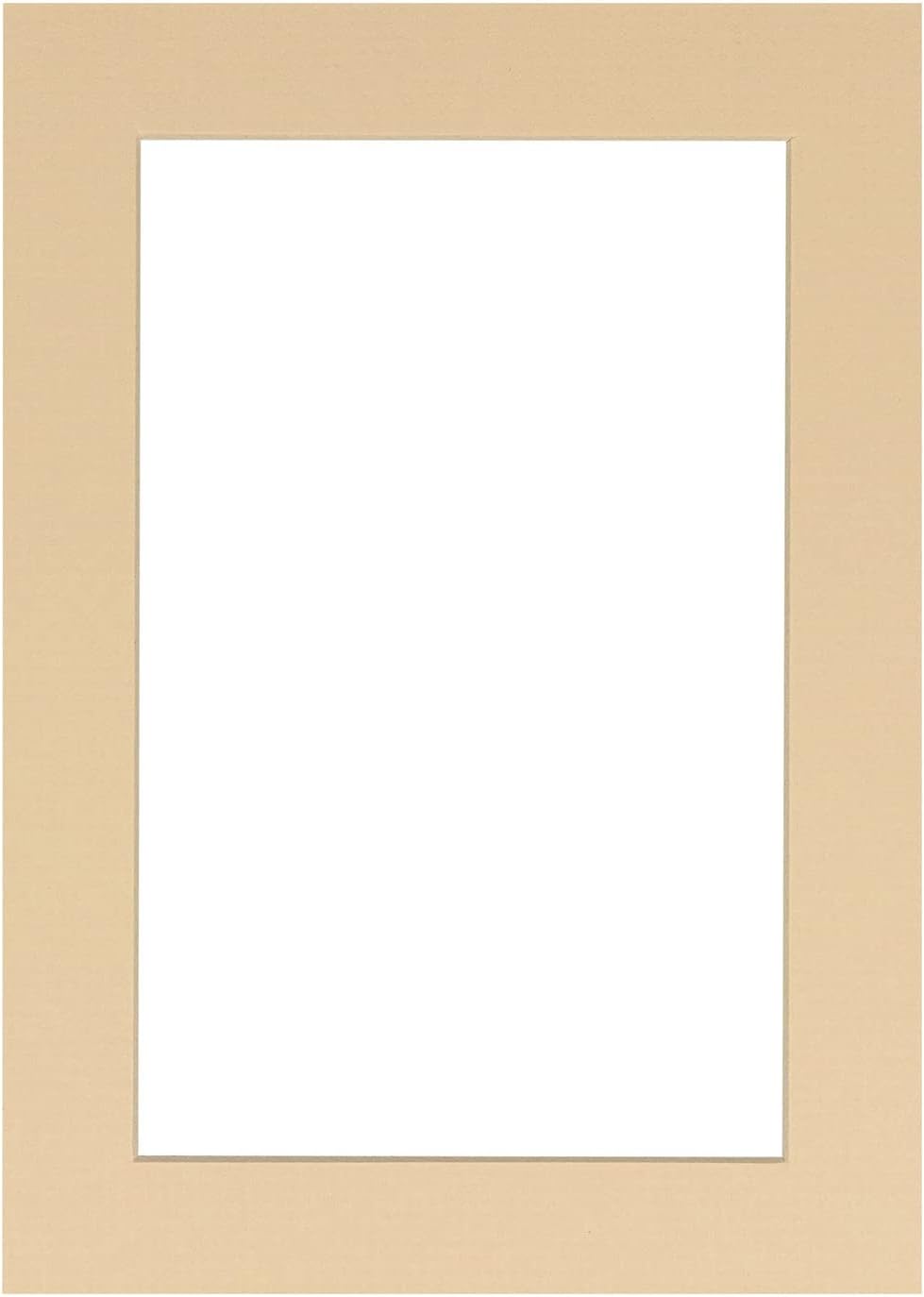 11x14 Mat Bevel Cut for 8.5x11 Photos - Acid Free Beige Precut Matboard - For Pictures, Photos, Framing - 4-ply Thickness
