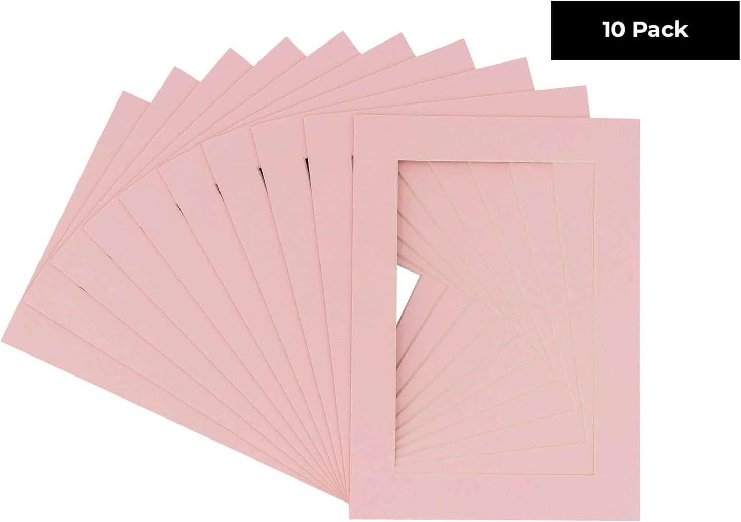11x14 Mat for 8.5x11 Photo - Precut Soft Pink Picture Matboard for Frames Measuring 11 x 14 Inches - Bevel Cut Matte to Display Art Measuring 8.5 x 11 Inches - Acid Free Pack of TEN MATS