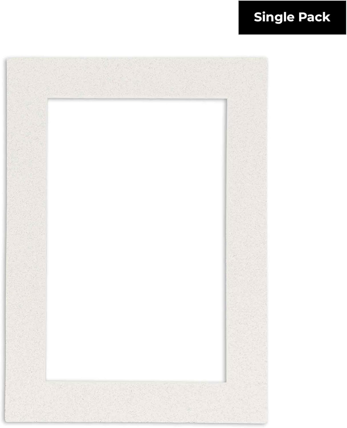 8x10 Mat Bevel Cut for 6x8 Photos - Acid Free Oyster Shell White Precut Matboard With Backing Board and Crystal Clear, Self Seal Photo Mat Bag - For Pictures, Photos, Framing - 4-ply Thickness