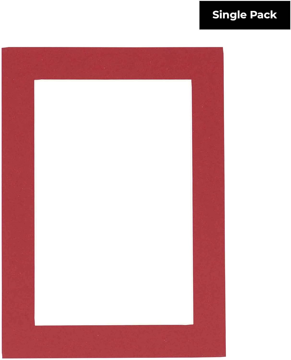 8x10 Mat Bevel Cut for 5.5x8.5 Photos - Acid Free Deep Red Precut Matboard - for Pictures, Photos, Framing - 4-ply Thickness