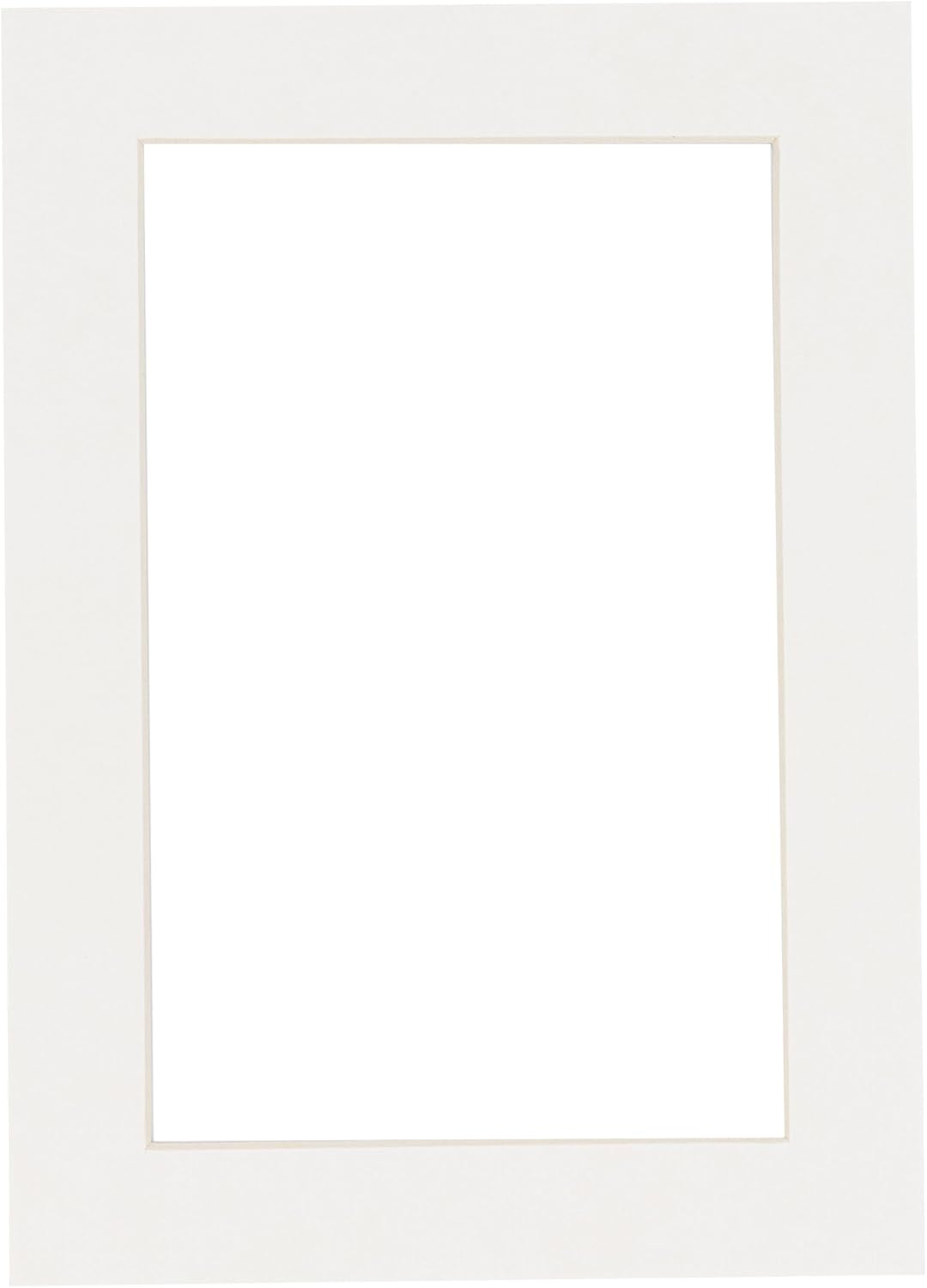Poster Palooza 8.5x11 Mat Bevel Cut for 7x9 Photos - Acid Free Textured White Precut Matboard - For Pictures, Photos, Framing - 4-ply Thickness