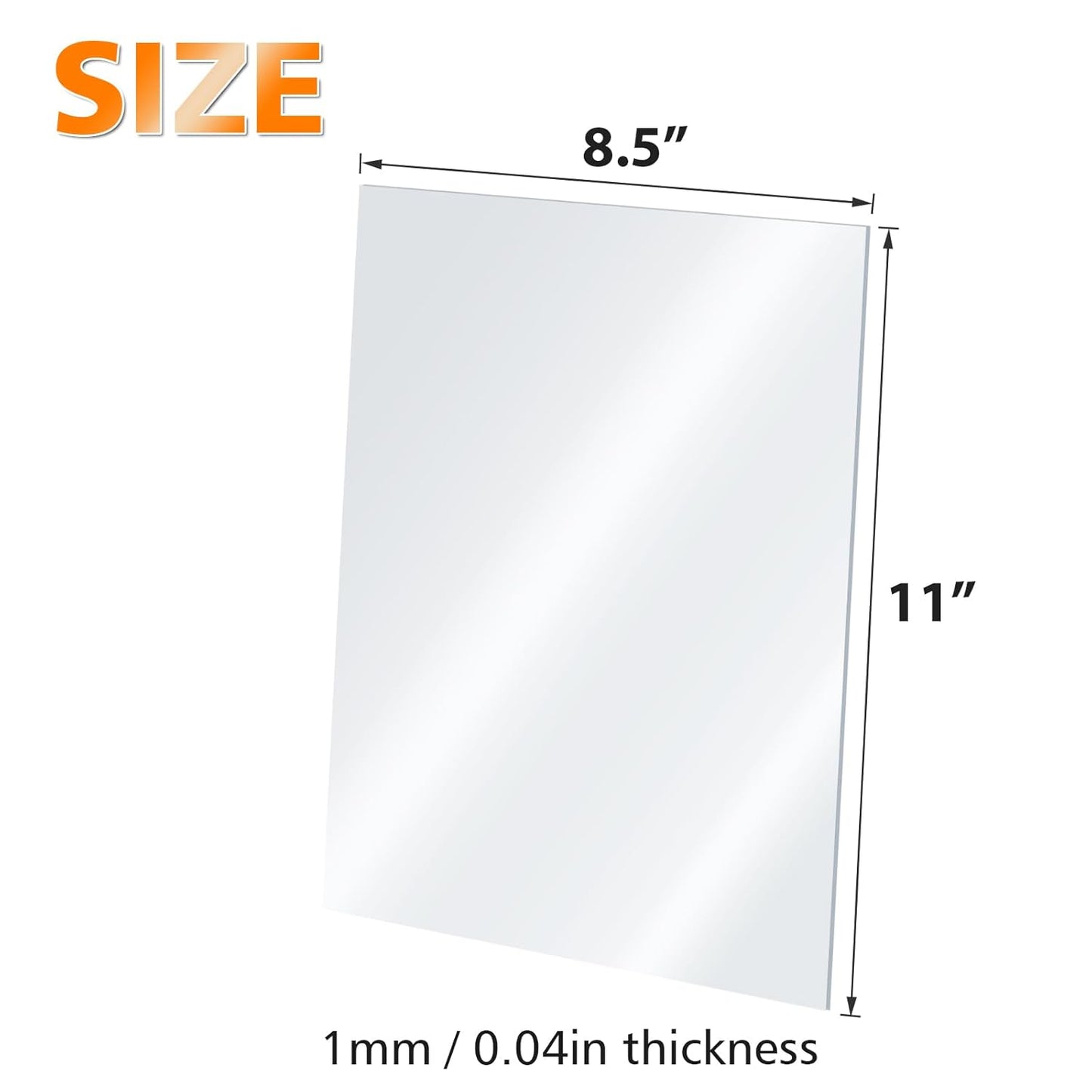 Egofine Plexiglass Sheets Acrylic Sheets 12 Pack of 8.5x11’’ 0.04 Thick Clear Plastic Cast Transparent Plexi Glass for Crafting Projects, Replacement Picture Frame Glass, DIY Display, Easy to Cut