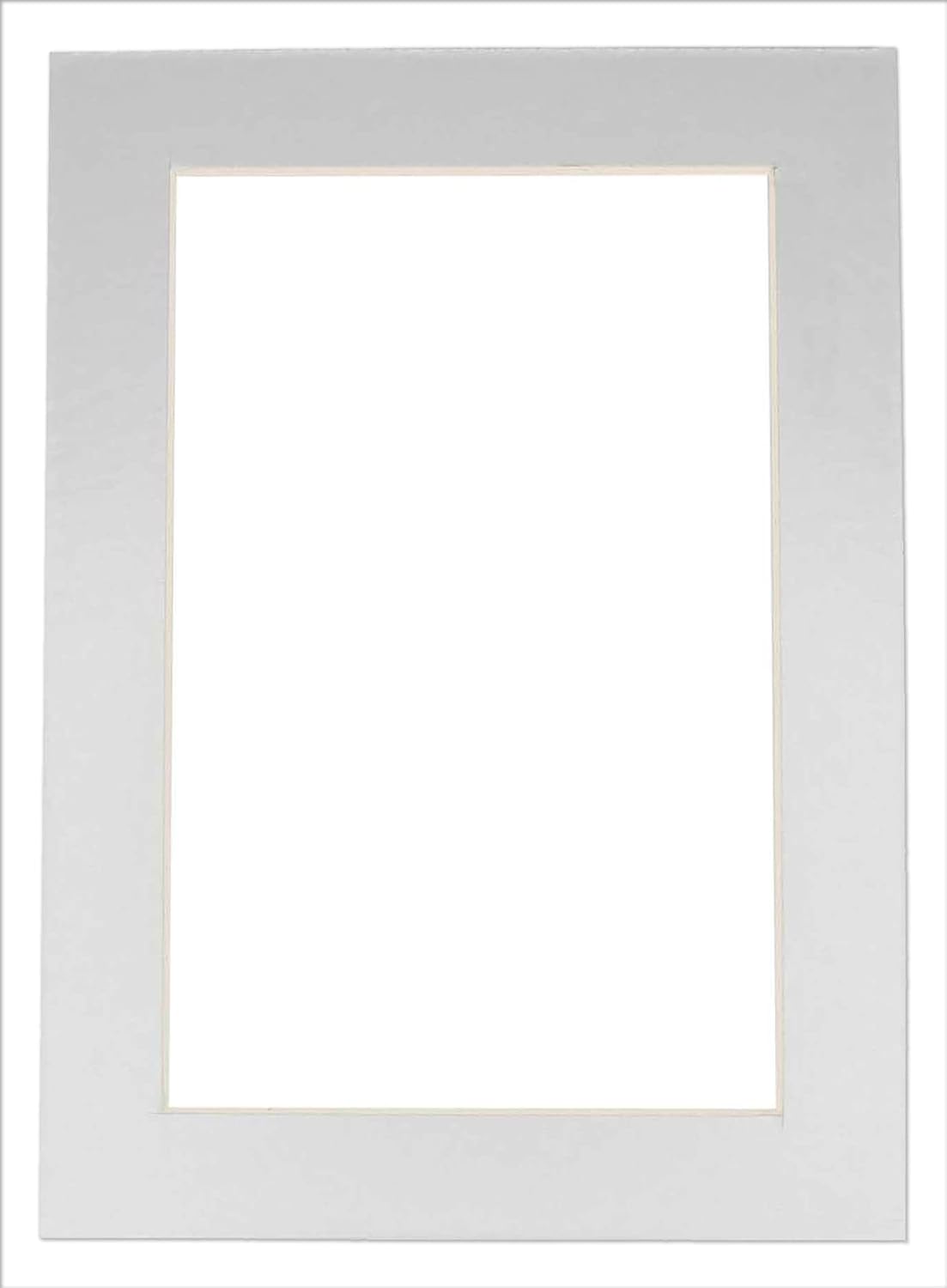 8x10 Mat for 6x8 Photo - Precut Metallic Silver Picture Matboard for Frames Measuring 8 x 10 Inches - Bevel Cut Matte to Display Art Measuring 6 x 8 Inches - Acid Free ONE MAT