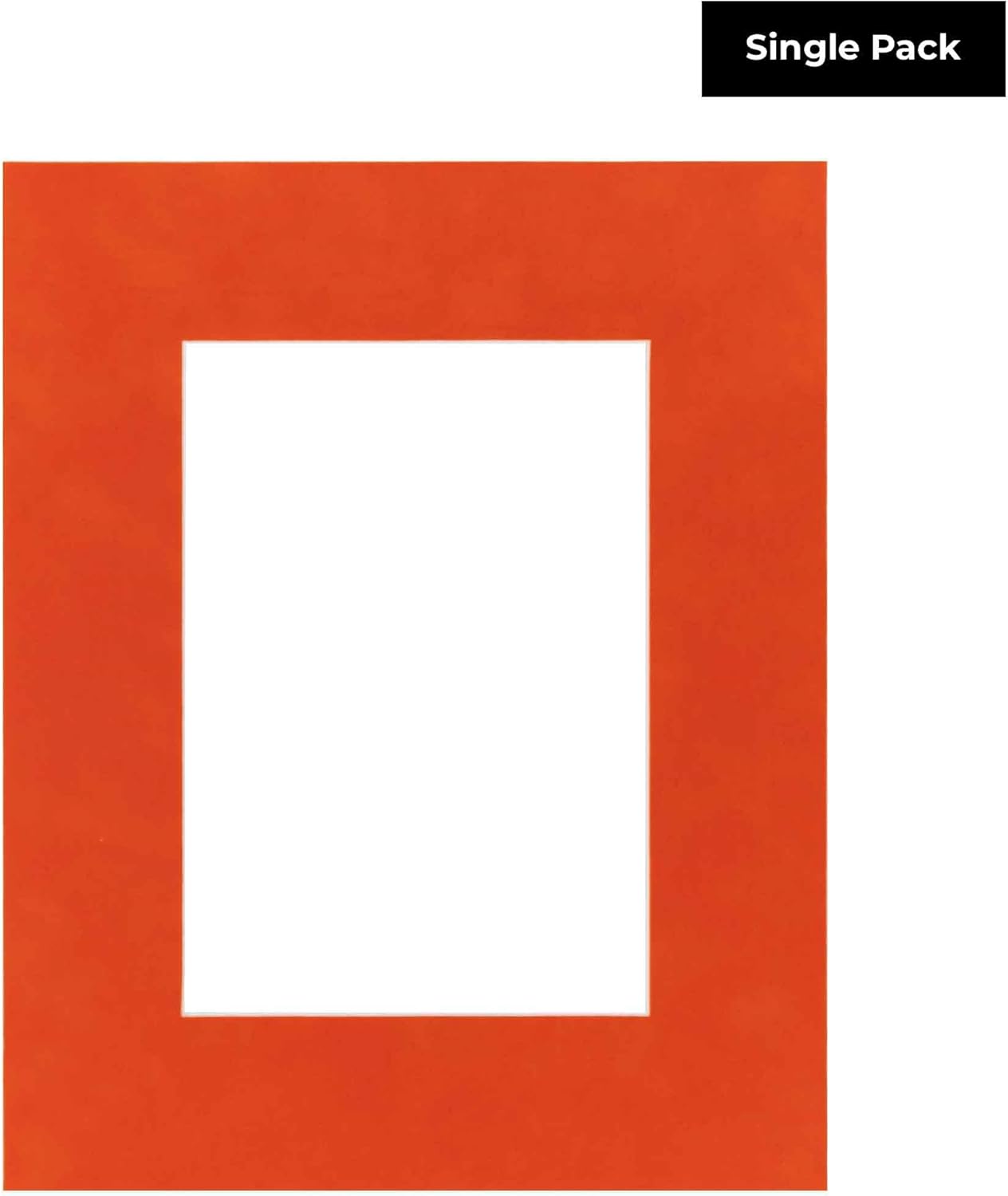 8.5x11 Mat Bevel Cut for 7x9 Photos - Acid Free Orange Suede Precut Matboard - For Pictures, Photos, Framing - 4-ply Thickness