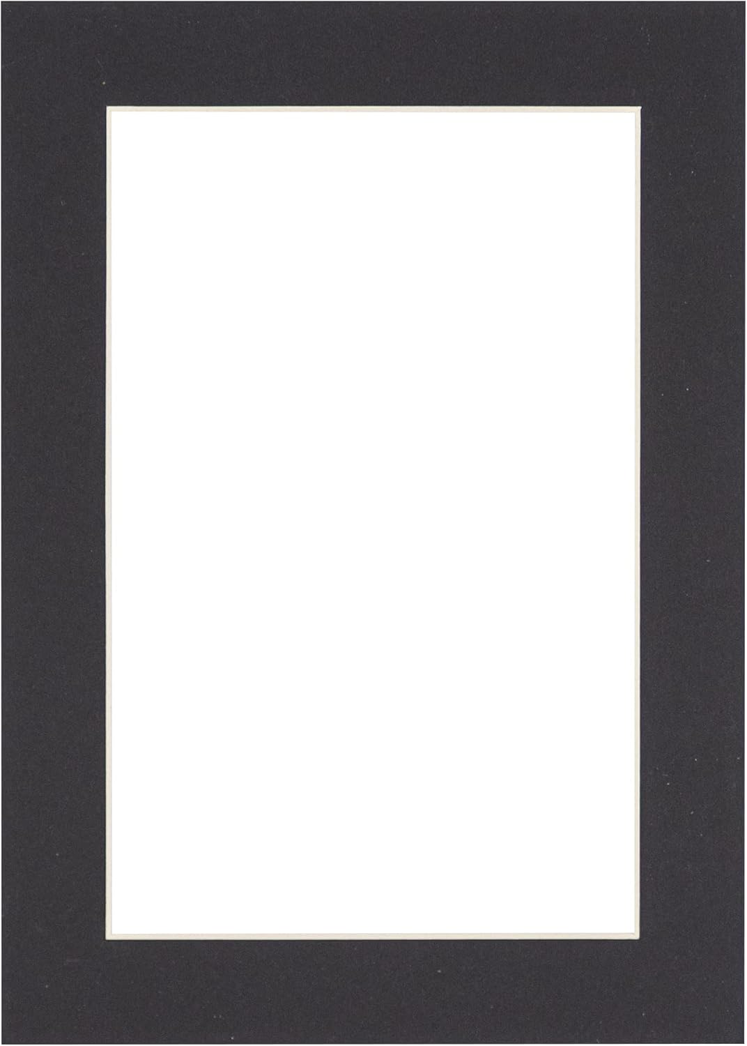 5x7 Mat for 8.5x11 Frame - Precut Mat Board Acid-Free Black 5x7 Photo Matte Made to Fit a 8.5x11 Picture Frame, Premium Matboard for Family Photos, Show Kits, Art, Picture Framing, Pack of 1 Mat
