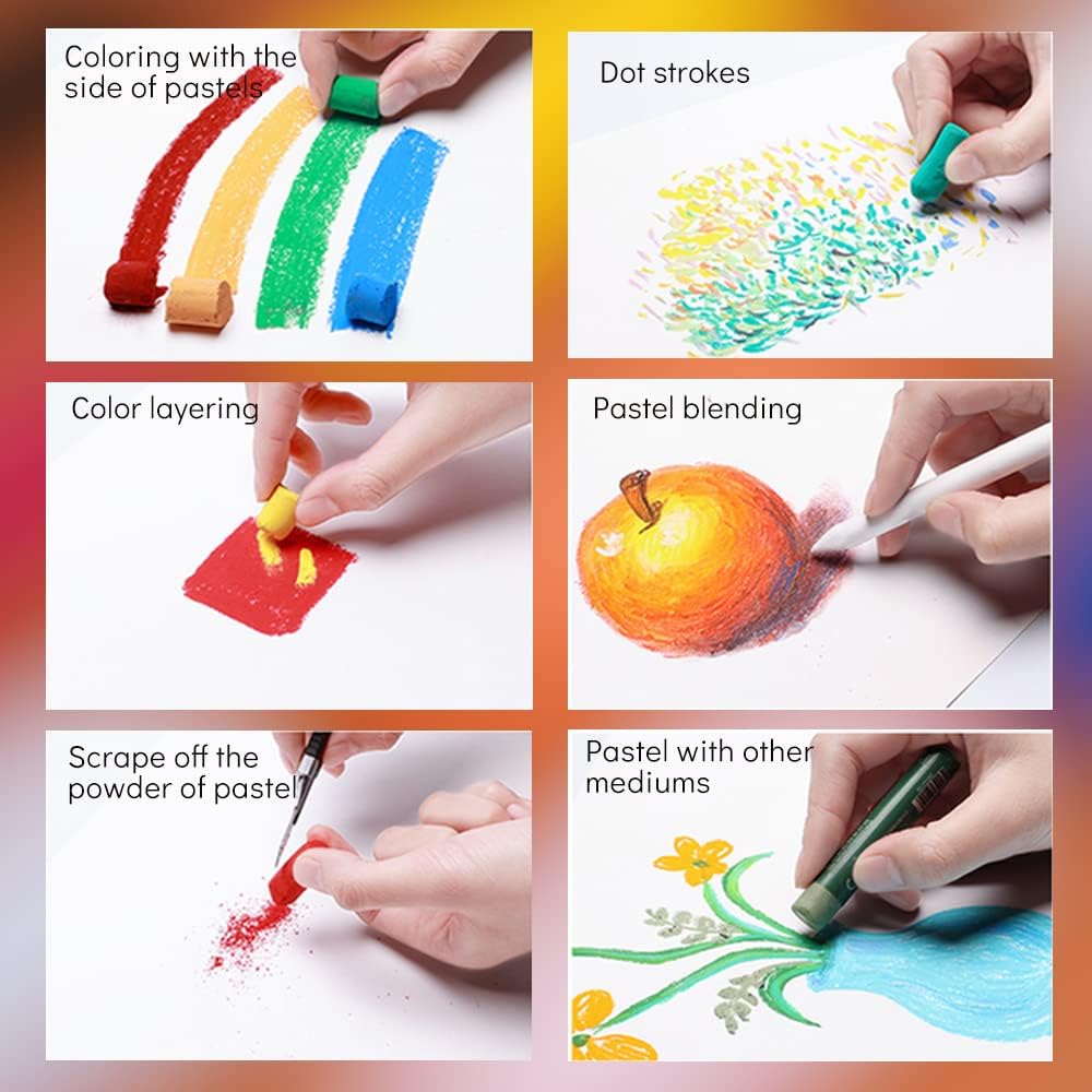 Paul Rubens Professional Soft Pastels, 36 Colors Chalk Pastels, Non Toxic Handmade Soft Chalk Pastels Set for Painting, Drawing, Blending, Crafting, Ideal Art Supplies for Artists, Beginners