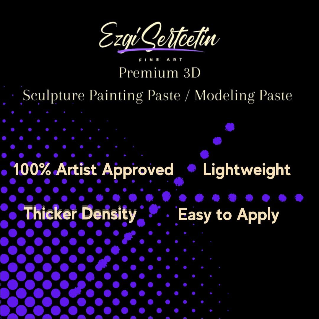 3D Sculpture Painting Paste|Texture Paste|Decorative Plaster|Ready to Use|Unique Colors|Ideal for Artwork|Stencil|Flowers|Texture|Art Relief| 6 oz (Neon Green)