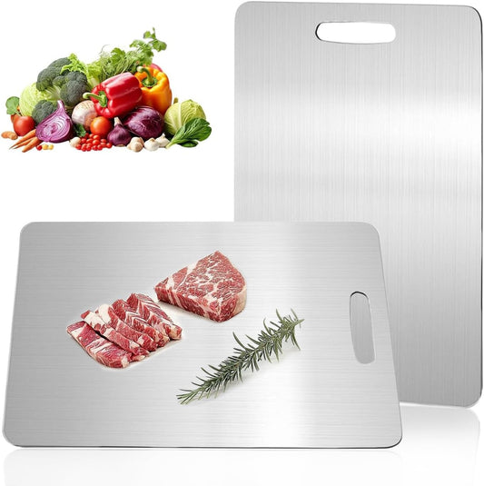 Titanium Cutting Boards for Kitchen,Katuchef Titanium Cutting Board,Non toxic Doubld-Side Available Chopping Boards, Easy to Clean and Store(1PC-L:15.35 * 11.02)
