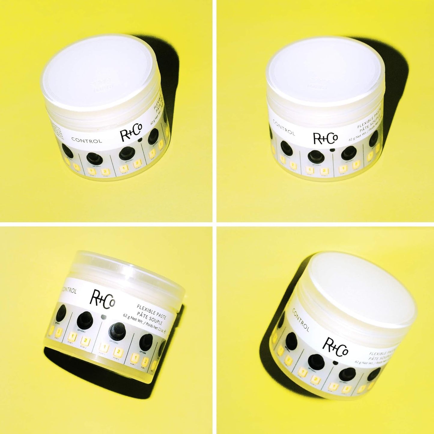 R+Co Control Flexible Paste | Strong Hold + Natural Finish | Vegan + Cruelty-Free | 2.2 Oz (Pack of 2)