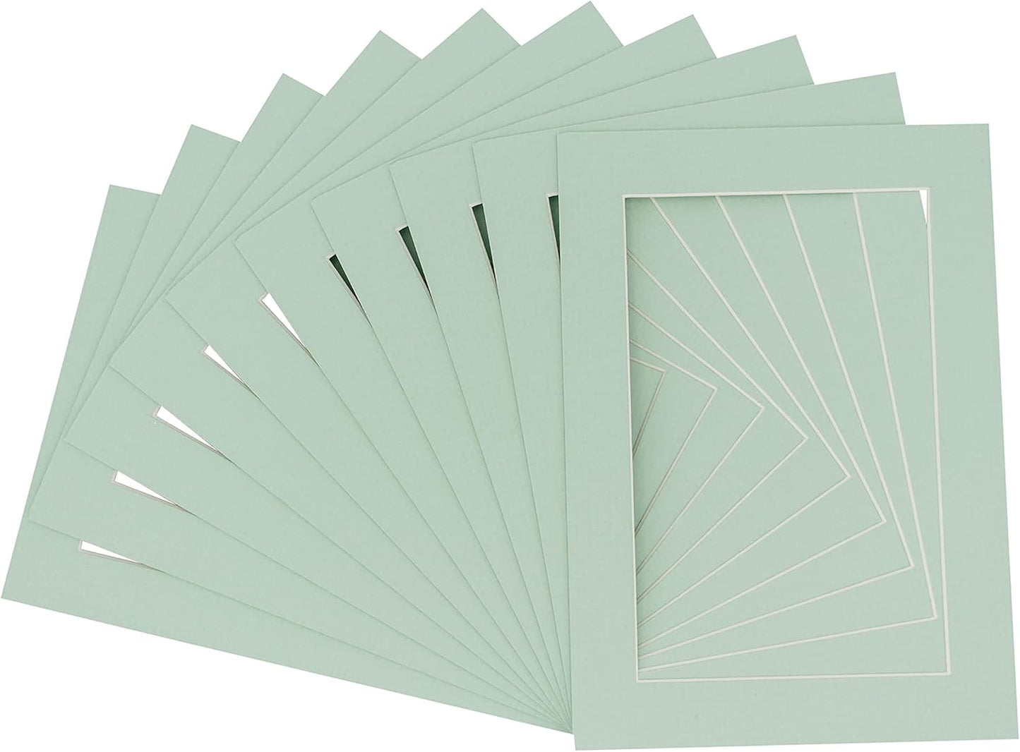 11x14 Mat for 8.5x11 Photo - Precut Honeydew Green Picture Matboard for Frames Measuring 11 x 14 Inches - Bevel Cut Matte to Display Art Measuring 8.5 x 11 Inches - Acid Free Pack of 100 MATS
