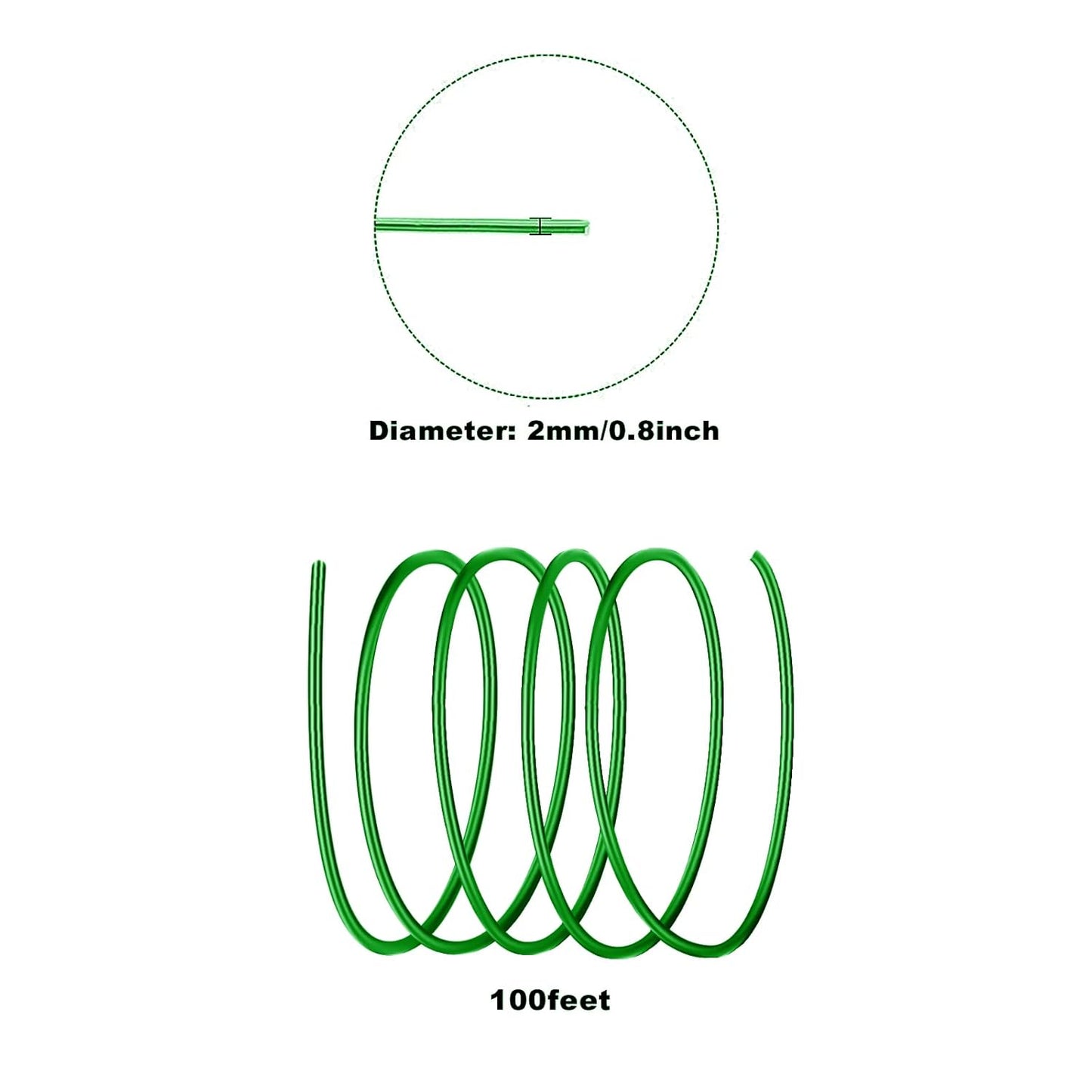 2MM Aluminum Wire - 100ft, 12 Gauge Anodized for Jewelry, Sculpting & Crafting