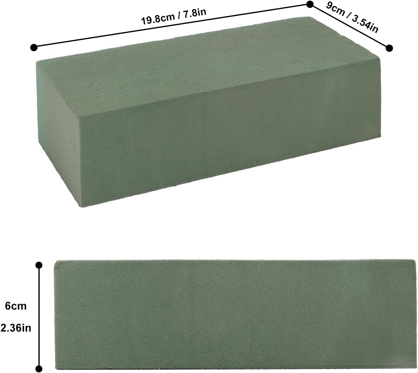 10 Pack Floral Foam Blocks, Versatile Flower Foam for Creative Arrangements and Enhanced Freshness, Perfect for Weddings, Home, Office, and Garden Decorations (7.8”L x 3.54”W x 2.4”H) by IHDYPPEW