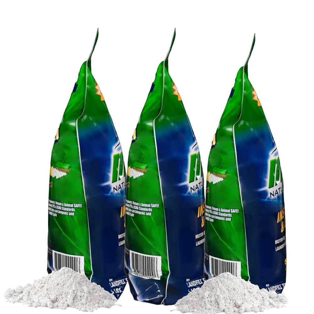5 LB (Pack of 3) - Absorbs up to 180 LBS! Spill Absorbent & Encapsulant for Oil, Paint, Pet Waste, Chemicals and More.