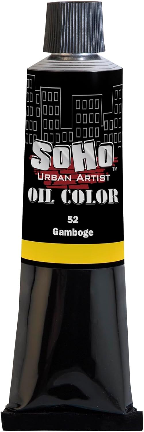 Soho Urban Artist Oil Paint - Gamboge, 170 ml Tube - Best Valued Oil Colors for Painting, Excellent Pigment Load