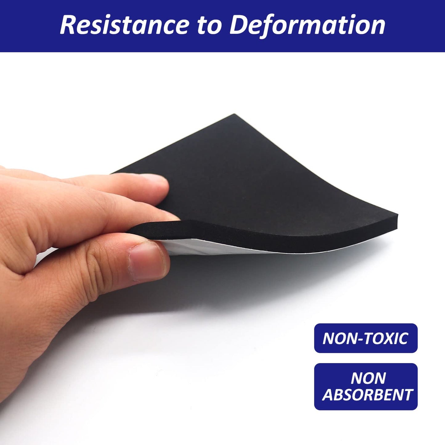 Foam Padding Sheets with Adhesive Backing - Self Stick Neoprene Insulation Foam,8PCS 1/4 Inch Thick X 4 Inch Long X 4 Inch Wide - Closed Cell Foam Sheet Square Pad