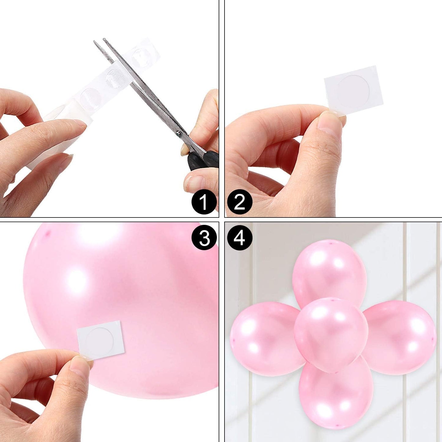UPINS 300 Pcs Point Dots Balloon Glue Removable Adhesive Point Tape, 3 Rolls Double Sided Dots Stickers for Craft Wedding Decoration