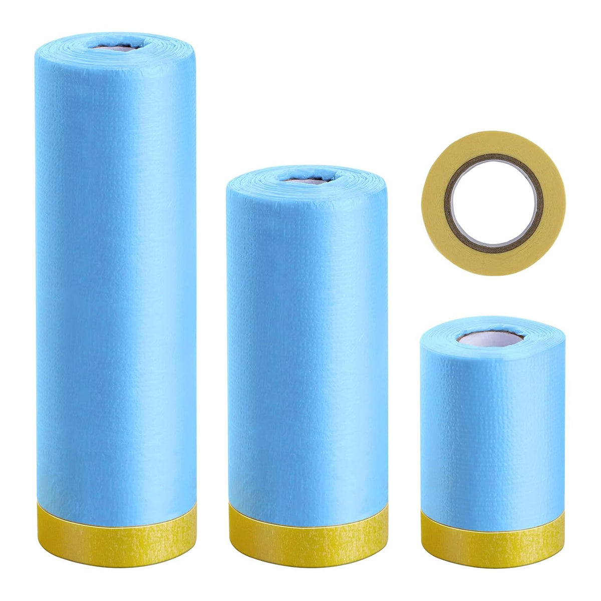 MyLifeUNIT Tape and Drape, 3 Pack Masking Paper with Tape for Automotive Painting