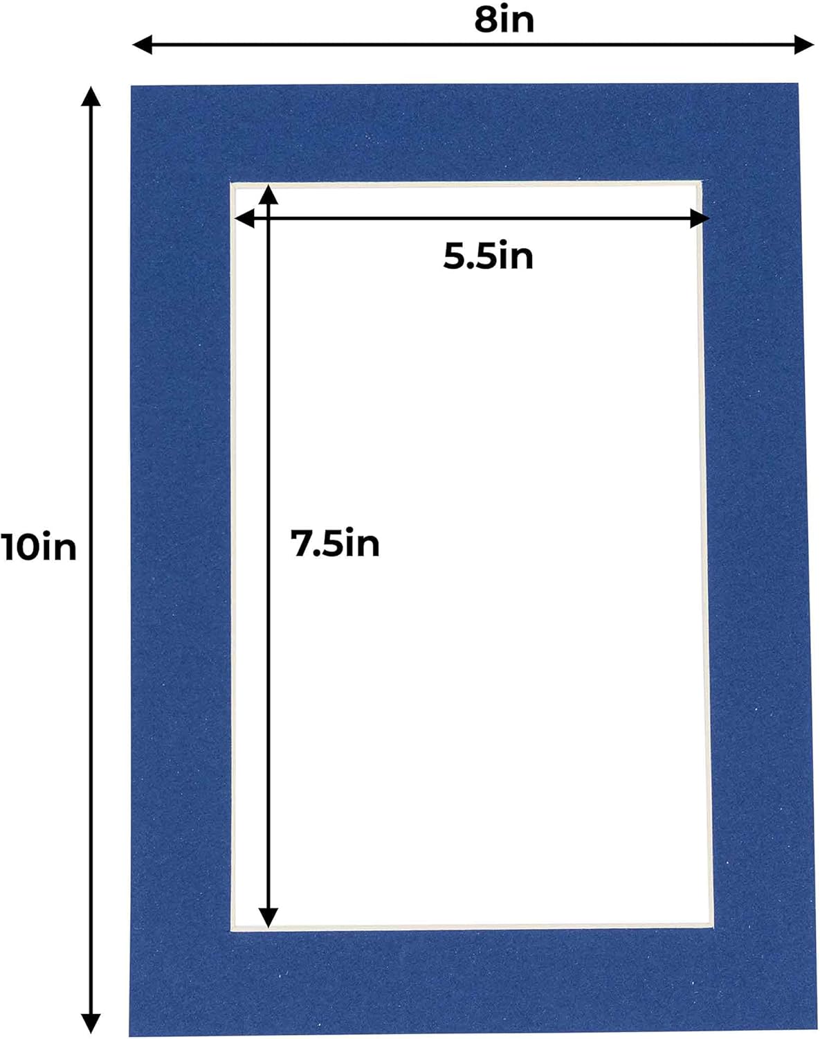 8x10 Mat for 6x8 Photo - Precut Bottle Blue Picture Matboard for Frames Measuring 8 x 10 Inches - Bevel Cut Matte to Display Art Measuring 6 x 8 Inches - Acid Free ONE MAT