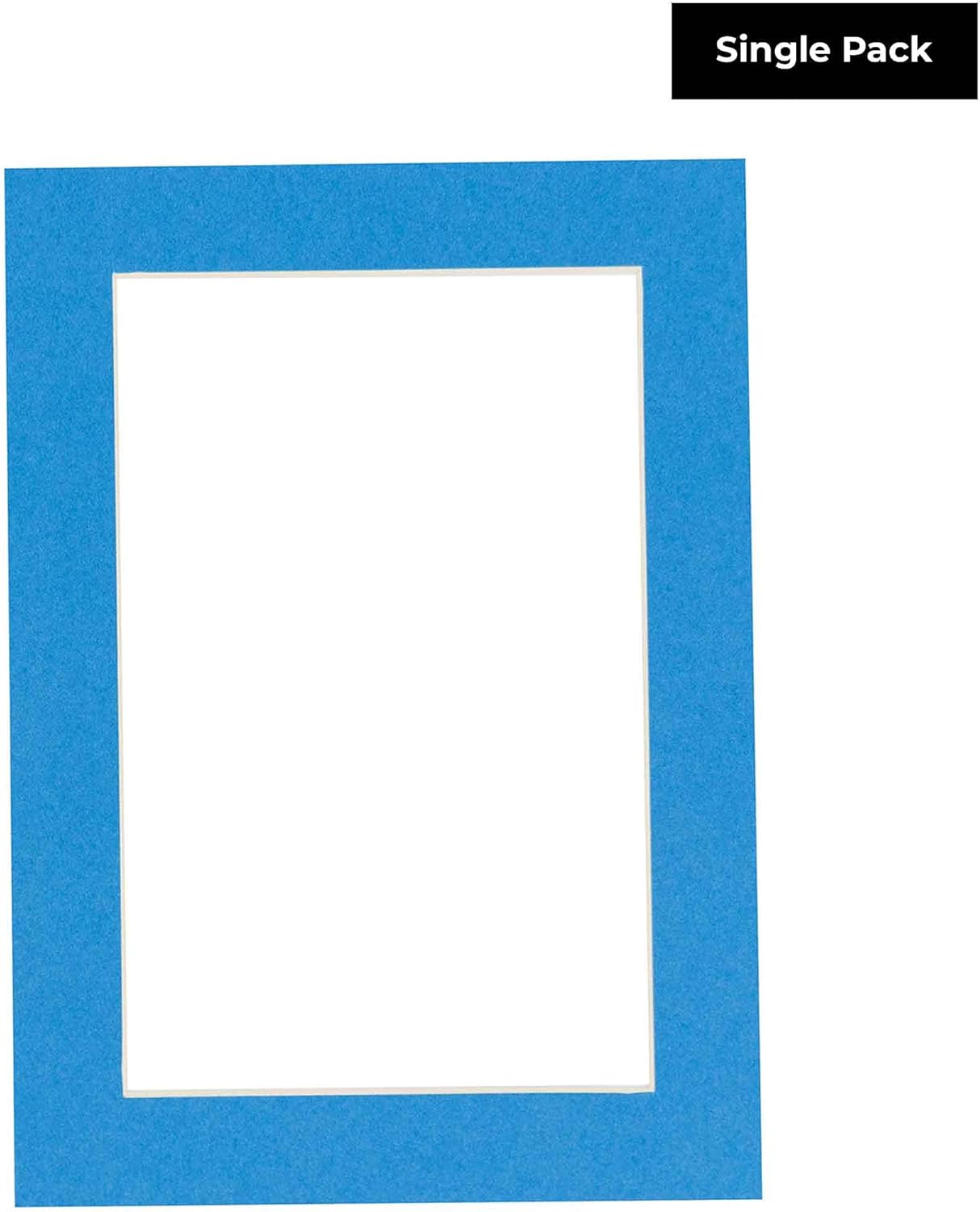5x7 Mat for 8.5x11 Frame - Precut Mat Board Acid-Free Show Kit with Backing Board, and Clear Bags Bay Blue 5x7 Photo Matte Made to Fit a 8.5x11 Picture Frame Matboard for Framing, Pack of 1 Mat