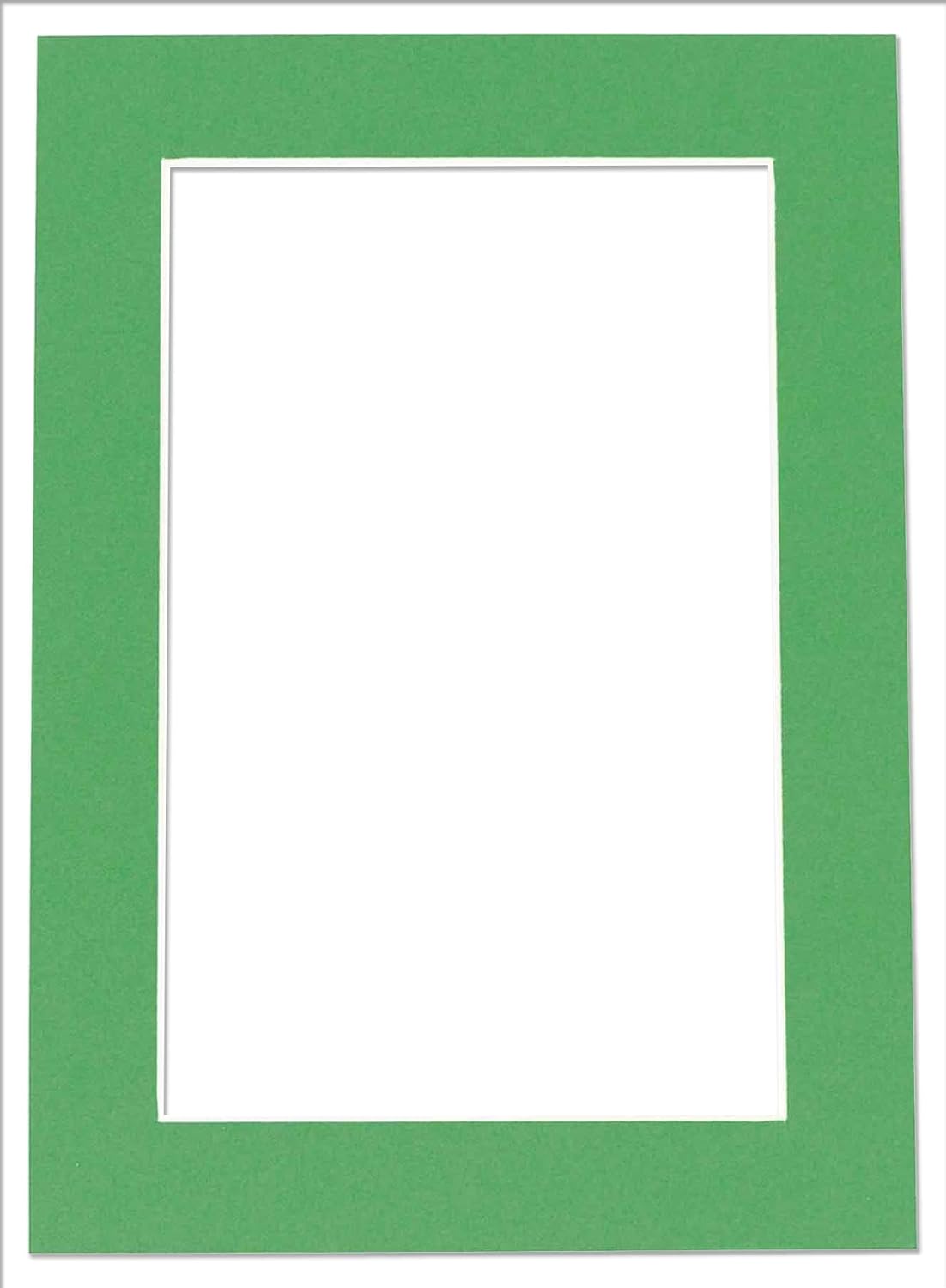 6x8 Mat for 8x10 Frame - Precut Mat Board Acid-Free Show Kit with Backing Board, and Clear Bags Bright Green 6x8 Photo Matte Made to Fit a 8x10 Picture Frame Matboard for Framing, Pack of 1 Mat