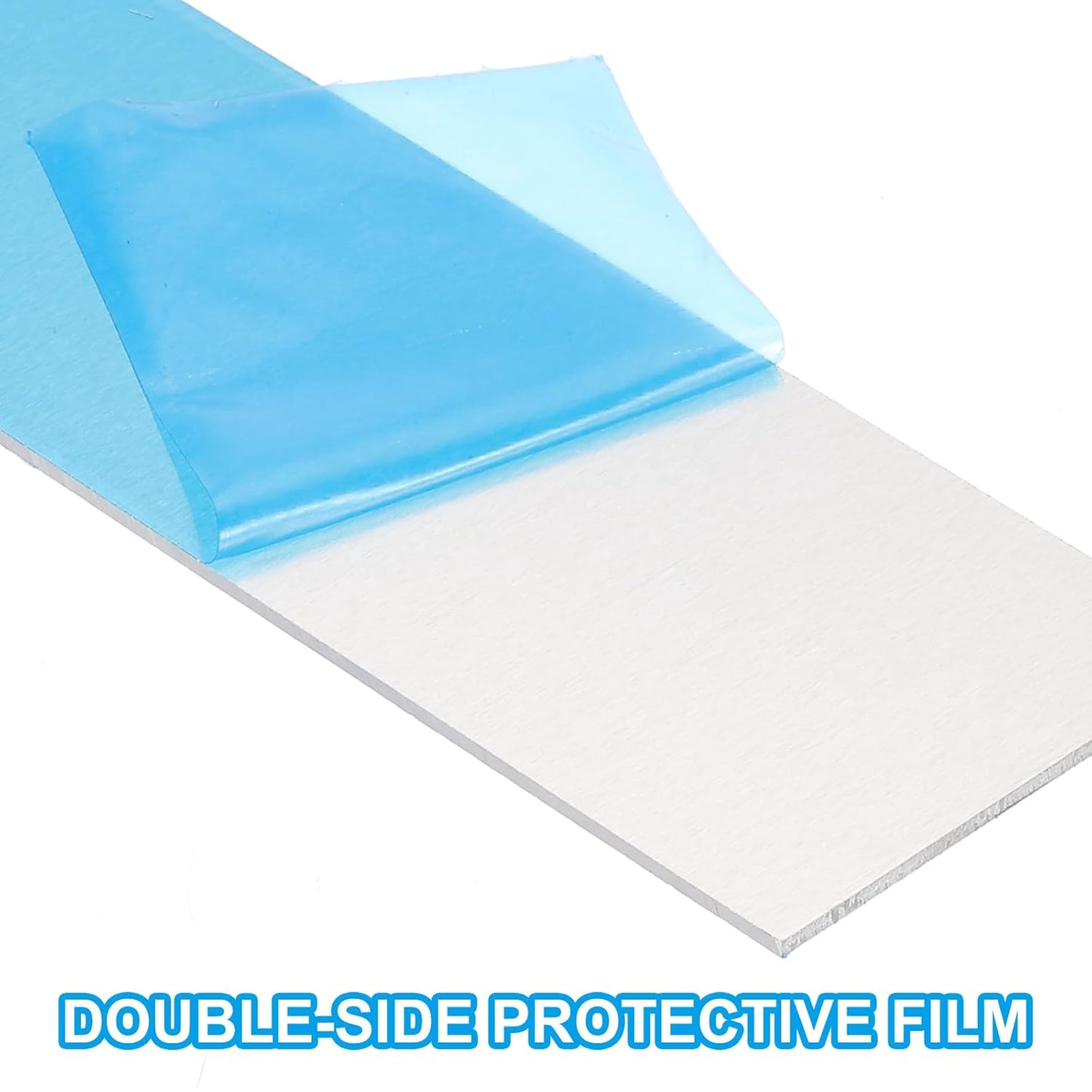 PATIKIL 6061 T651 Aluminum Sheet Metal 10 x 8 x 1/8(0.125") Inch 3Pcs Flat Plain Aluminum Plate Covered Stock with Protective Film, Heat Rectangle 3MM for Lndustry Crafting