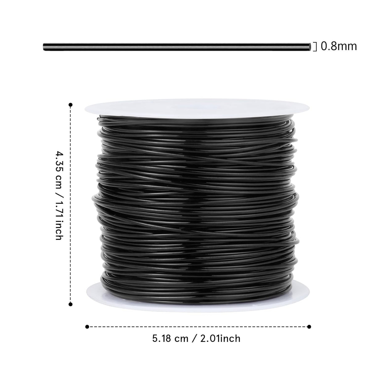 82FT Jewelry Wire 20 Gauge Tarnish-Resistant Copper Beading Wires Roll Bulk for DIY Crafts Jewelry Making, Black Wire