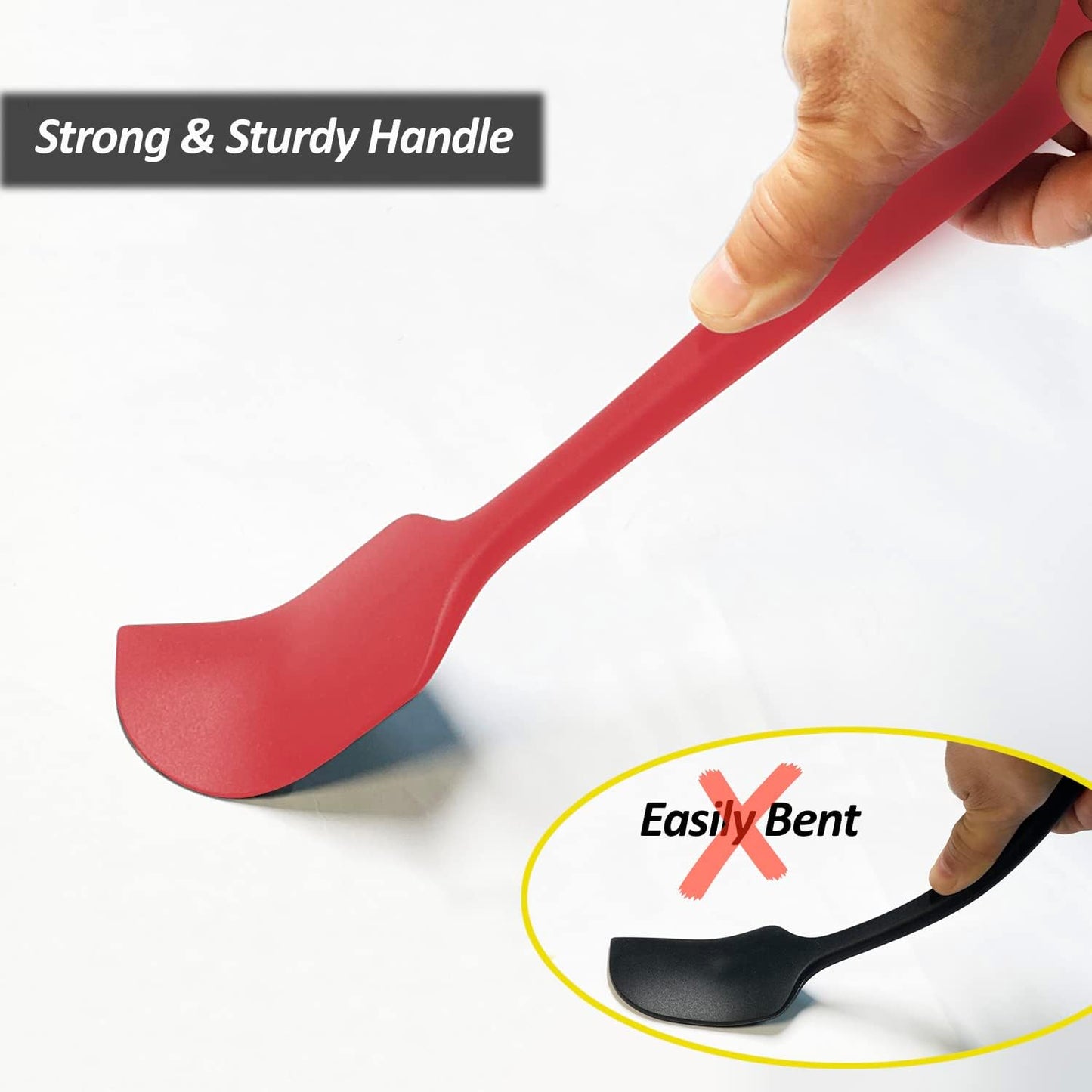 3 Pack Large Silicone Spatula for Kitchen,600°F Heat resistant Rubber Spatulas for Baking,Cooking, Scraping,and Mixing,Non Stick Kitchen Utensils, BPA Free, 11.2 IN, Multicolors